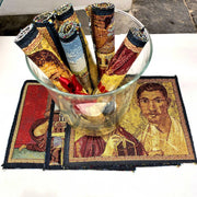 Arazzo jacquard, mouse pad con stampe artistiche a tema pompeiano