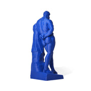 Vista posteriore della statua di Ercole, colore blu
