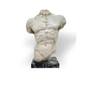 Scultura torso maschile in marmo