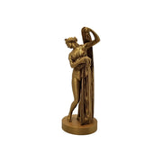 Statua Venere Afrodite Callipigia oro, visuale frontale.