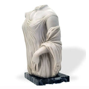 Statua busto torso femminile in marmo